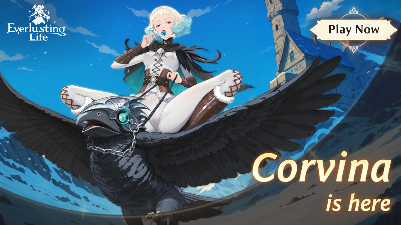 Everlusting Life Welcomes Corvina and Her Raven Companion